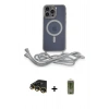 MARSİLYAN™- iPhone 14 Pro Kılıf Eksen Özel Seri - Siyah Joko Magic 5D Hayalet Cam + Raze Metal Kamera Lens - GD