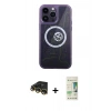 MARSİLYAN™- iPhone 14 Pro Kılıf İz Form - Siyah 20D Premium Cam Ekran Koruyucu + Raze Metal Kamera Lens - GD