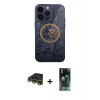 MARSİLYAN™- iPhone 14 Pro Kılıf İz Form - Siyah 360 Mat Full Body Arka Koruyucu + Raze Metal Kamera Lens - GD