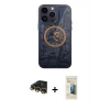 MARSİLYAN™- iPhone 14 Pro Kılıf İz Form - Siyah 6D Mat Seramik Hayalet Nano Ekran Koruyucu + Raze Metal Kamera Lens - GD