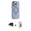 MARSİLYAN™- iPhone 14 Pro Kılıf Kıvılcım Asil Özel Seri - Siyah 6D Mat Seramik Hayalet Nano Ekran Koruyucu + Raze Metal Kamera Lens - GD