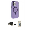 MARSİLYAN™- iPhone 14 Pro Kılıf Kıvılcım Asil Özel Seri - Siyah 6D Mat Seramik Hayalet Nano Ekran Koruyucu + Raze Metal Kamera Lens - GD