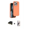 MARSİLYAN™- iPhone 14 Pro Kılıf Kıvılcım Çizgi Serisi - Siyah Bilvis 3D Mat Cam Ekran Koruyucu + Raze Metal Kamera Lens - GD