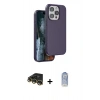 MARSİLYAN™- iPhone 14 Pro Kılıf Kıvılcım Çizgi Serisi - Siyah Joko Magic 5D Cam + Raze Metal Kamera Lens - GD