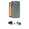 MARSİLYAN™- iPhone 14 Pro Kılıf Kıvılcım Işık Serisi - Siyah 3D Antistatik Cam Ekran Koruyucu + Raze Metal Kamera Lens - GD