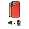 MARSİLYAN™- iPhone 14 Pro Kılıf Kıvılcım Işık Serisi - Siyah Buffer Hayalet Cam Ekran Koruyucu + Raze Metal Kamera Lens - GD