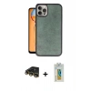 MARSİLYAN™- iPhone 14 Pro Kılıf Kıvılcım Işık Serisi - Siyah Polymer Nano Ekran Koruyucu + Raze Metal Kamera Lens - GD