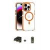 MARSİLYAN™- iPhone 14 Pro Kılıf Kozmos Doku Koleksiyonu - Siyah Joko Magic 5D Hayalet Cam + Raze Metal Kamera Lens - GD