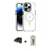 MARSİLYAN™- iPhone 14 Pro Kılıf Kozmos Doku Koleksiyonu - Siyah Polymer Nano Ekran Koruyucu + Raze Metal Kamera Lens - GD