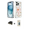 MARSİLYAN™- iPhone 14 Pro Kılıf Kozmos Doku - Siyah 6D Mat Seramik Hayalet Nano Ekran Koruyucu + Raze Metal Kamera Lens - GD