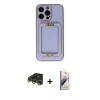 MARSİLYAN™- iPhone 14 Pro Kılıf Kozmos Minimal Prime - Siyah Bilvis 3D Mat Cam Ekran Koruyucu + Raze Metal Kamera Lens - GD