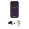 MARSİLYAN™- iPhone 14 Pro Kılıf Kozmos Minimal Prime - Siyah Mat Seramik Nano Ekran Koruyucu + Raze Metal Kamera Lens - GD