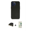MARSİLYAN™- iPhone 14 Pro Kılıf Kozmos Yansıma Özel Seri - Siyah 20D Premium Cam Ekran Koruyucu + Raze Metal Kamera Lens - GD