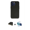 MARSİLYAN™- iPhone 14 Pro Kılıf Kozmos Yansıma Özel Seri - Siyah 3D Antistatik Cam Ekran Koruyucu + Raze Metal Kamera Lens - GD