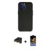 MARSİLYAN™- iPhone 14 Pro Kılıf Kozmos Yansıma Özel Seri - Siyah Buffer Hayalet Cam Ekran Koruyucu + Raze Metal Kamera Lens - GD