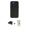 MARSİLYAN™- iPhone 14 Pro Kılıf Kozmos Yansıma Özel Seri - Siyah Mat Seramik Nano Ekran Koruyucu + Raze Metal Kamera Lens - GD