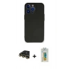 MARSİLYAN™- iPhone 14 Pro Kılıf Kozmos Yansıma Özel Seri - Siyah Polymer Nano Ekran Koruyucu + Raze Metal Kamera Lens - GD