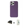 MARSİLYAN™- iPhone 14 Pro Kılıf Kutup Doku Koleksiyonu - Şeffaf Pasifik Cam Ekran Koruyucu + Raze Metal Kamera Lens - GD