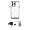 MARSİLYAN™- iPhone 14 Pro Kılıf Kutup Doku Prime - Siyah 6D Mat Seramik Hayalet Nano Ekran Koruyucu + Raze Metal Kamera Lens - GD