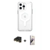 MARSİLYAN™- iPhone 14 Pro Kılıf Kutup Doku Prime - Siyah Bilvis 3D Mat Cam Ekran Koruyucu + Raze Metal Kamera Lens - GD