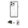 MARSİLYAN™- iPhone 14 Pro Kılıf Kutup Doku Prime - Siyah Bilvis 3D Mat Cam Ekran Koruyucu + Raze Metal Kamera Lens - GD