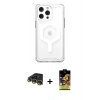MARSİLYAN™- iPhone 14 Pro Kılıf Kutup Doku Prime - Siyah Buffer Cam Ekran Koruyucu + Raze Metal Kamera Lens - GD