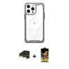 MARSİLYAN™- iPhone 14 Pro Kılıf Kutup Doku Prime - Siyah Buffer Cam Ekran Koruyucu + Raze Metal Kamera Lens - GD