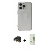 MARSİLYAN™- iPhone 14 Pro Kılıf Kutup Klasik - Siyah 20D Premium Cam Ekran Koruyucu + Raze Metal Kamera Lens - GD