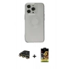 MARSİLYAN™- iPhone 14 Pro Kılıf Kutup Klasik - Siyah Buffer Cam Ekran Koruyucu + Raze Metal Kamera Lens - GD