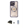 MARSİLYAN™- iPhone 14 Pro Kılıf Kutup Modern - Siyah Joko Magic 5D Cam + Raze Metal Kamera Lens - GD
