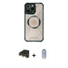 MARSİLYAN™- iPhone 14 Pro Kılıf Kutup Modern - Siyah Joko Magic 5D Cam + Raze Metal Kamera Lens - GD