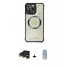 MARSİLYAN™- iPhone 14 Pro Kılıf Kutup Modern - Siyah Joko Magic 5D Cam + Raze Metal Kamera Lens - GD