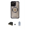 MARSİLYAN™- iPhone 14 Pro Kılıf Kutup Modern - Siyah Joko Magic 5D Cam + Raze Metal Kamera Lens - GD