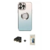 MARSİLYAN™- iPhone 14 Pro Kılıf Kutup Yansıma Özel Seri - Siyah 6D Mat Seramik Hayalet Nano Ekran Koruyucu + Raze Metal Kamera Lens - GD