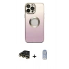 MARSİLYAN™- iPhone 14 Pro Kılıf Kutup Yansıma Özel Seri - Siyah Joko Magic 5D Cam + Raze Metal Kamera Lens - GD