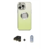 MARSİLYAN™- iPhone 14 Pro Kılıf Kutup Yansıma Özel Seri - Siyah Joko Magic 5D Cam + Raze Metal Kamera Lens - GD