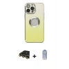 MARSİLYAN™- iPhone 14 Pro Kılıf Kutup Yansıma Özel Seri - Siyah Joko Magic 5D Cam + Raze Metal Kamera Lens - GD
