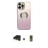 MARSİLYAN™- iPhone 14 Pro Kılıf Kutup Yansıma Özel Seri - Siyah Joko Magic 5D Hayalet Cam + Raze Metal Kamera Lens - GD