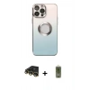 MARSİLYAN™- iPhone 14 Pro Kılıf Kutup Yansıma Özel Seri - Siyah Joko Magic 5D Hayalet Cam + Raze Metal Kamera Lens - GD