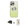MARSİLYAN™- iPhone 14 Pro Kılıf Kutup Yansıma Özel Seri - Siyah Mat Seramik Nano Ekran Koruyucu + Raze Metal Kamera Lens - GD