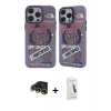 MARSİLYAN™- iPhone 14 Pro Kılıf Nova Doku Koleksiyonu - Şeffaf Pasifik Cam Ekran Koruyucu + Raze Metal Kamera Lens - GD