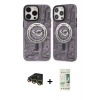 MARSİLYAN™- iPhone 14 Pro Kılıf Nova Doku Koleksiyonu - Siyah 20D Premium Cam Ekran Koruyucu + Raze Metal Kamera Lens - GD