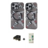 MARSİLYAN™- iPhone 14 Pro Kılıf Nova Doku Koleksiyonu - Siyah 20D Premium Cam Ekran Koruyucu + Raze Metal Kamera Lens - GD