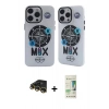 MARSİLYAN™- iPhone 14 Pro Kılıf Nova Doku Koleksiyonu - Siyah 20D Premium Cam Ekran Koruyucu + Raze Metal Kamera Lens - GD