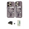 MARSİLYAN™- iPhone 14 Pro Kılıf Nova Doku Koleksiyonu - Siyah 20D Premium Cam Ekran Koruyucu + Raze Metal Kamera Lens - GD