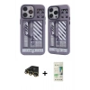MARSİLYAN™- iPhone 14 Pro Kılıf Nova Doku Koleksiyonu - Siyah 20D Premium Cam Ekran Koruyucu + Raze Metal Kamera Lens - GD
