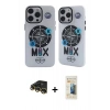 MARSİLYAN™- iPhone 14 Pro Kılıf Nova Doku Koleksiyonu - Siyah 6D Mat Seramik Hayalet Nano Ekran Koruyucu + Raze Metal Kamera Lens - GD