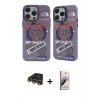 MARSİLYAN™- iPhone 14 Pro Kılıf Nova Doku Koleksiyonu - Siyah Bilvis 3D Mat Cam Ekran Koruyucu + Raze Metal Kamera Lens - GD
