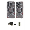 MARSİLYAN™- iPhone 14 Pro Kılıf Nova Doku Koleksiyonu - Siyah Joko Magic 5D Hayalet Cam + Raze Metal Kamera Lens - GD