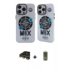 MARSİLYAN™- iPhone 14 Pro Kılıf Nova Doku Koleksiyonu - Siyah Joko Magic 5D Hayalet Cam + Raze Metal Kamera Lens - GD
